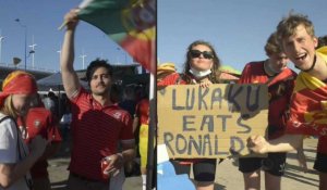 Euro-2020: Les fans mettent l'ambiance avant le match Belgique-Portugal