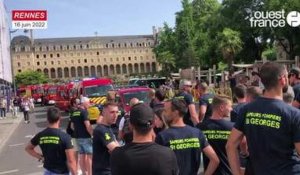 VIDÉO. À Rennes, les pompiers manifestent au déménagement de la caserne Saint-Georges