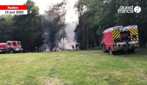 VIDÉO. L’incendie d’un bâtiment agricole menace de se propager à la forêt d’Écouves, dans l’Orne