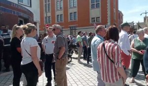 Les policiers de Dunkerque se rassemblent pour soutenir leur camarade