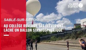 VIDÉO. Les collégiens de Reverdy à Sablé-sur-Sarthe lâchent un ballon stratosphérique