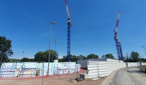 Présentation du chantier du futur village olympique au stadium de Villeneuve-d'Ascq