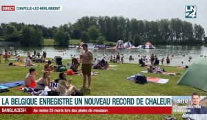 Nouveau record de chaleur en Belgique: grande affluence aux points d'eau