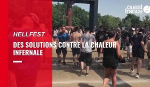 VIDÉO. Au Hellfest, toutes les solutions sont bonnes pour lutter contre la chaleur