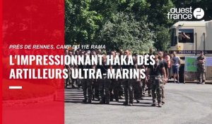 VIDÉO. Près de Rennes : l'impressionnant haka des artilleurs ultra-marins du 11e RAMa