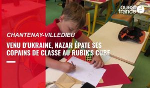 VIDÉO. Sarthe : Nazar, le petit élève ukrainien, champion de Rubik's cube de l'école de Chantenay-Villedieu