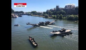 VIDÉO. À Angers, le sixième Régiment du Génie a présenté sur l’eau ses nouveaux véhicules blindés 