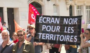 Fin de la redevance: les salariés de l'audiovisuel public manifestent à Paris