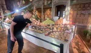 Les fromages des Hauts de France réunis sur un plateau à l'hôtel de ville d'Arras