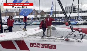 VIDÉO. L’acteur Gérard Jugnot et la navigatrice Samantha Davies baptisent un bateau au Havre