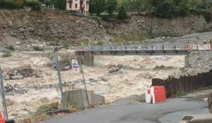 Alpes-Maritimes en vigilance rouge: un pont submergé à Saint-Martin-Vésubie