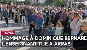 350 Aubois ont rendu hommage à Dominique Bernard, l’enseignant tué à Arras
