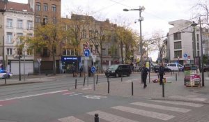 Bruxelles: Images de la police sur les lieux où le suspect de l'attaque d'hier a été abattu