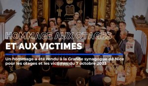 Un hommage à la Grande synagogue de Nice pour les otages et les victimes du 7 octobre