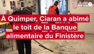 VIDÉO. La tempête Ciaran a abîmé le toit de la Banque alimentaire du Finistère, à Quimper