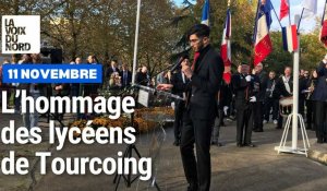 L’hommage de lycéens de Gambetta pour le 11 Novembre à Tourcoing