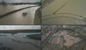 Intempéries: images aériennes des crues dans le Pas-de-Calais