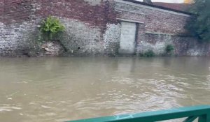 Aire-sur-la-Lys : inondations dans le centre ville