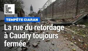 Après la tempête Ciaran, la rue du retordage à Caudry restera fermée pour un moment
