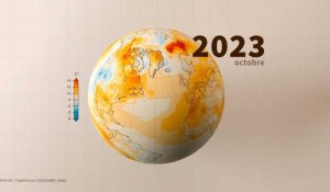 Carte animée: 40 ans d'anomalies mensuelles de température