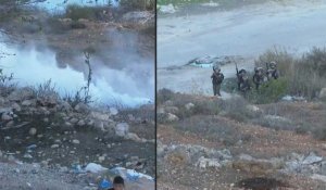 Les forces israéliennes tirent du gaz lacrymogène sur des Palestiniens devant la prison d'Ofer