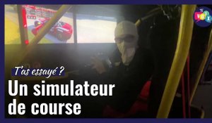 Liam, 15 ans, a testé le simulateur de courses automobiles Coach and Race, au Portel