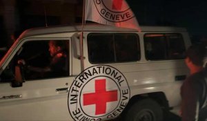 Un convoi du CICR transportant des otages libérés se dirige vers l'Egypte