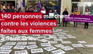 VIDÉO. À Saint-Brieuc, 140 personnes marchent contre les violences faites aux femmes