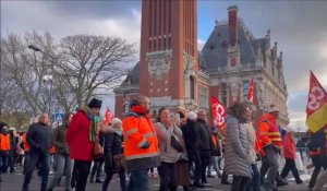 Manifestation des salariés de Draka à Calais