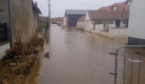 A Frencq, la rue Witrepin est complètement sous l'eau.