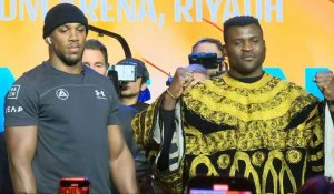 Boxe: face-à-face entre Ngannou et Joshua avant un combat le 8 mars en Arabie saoudite