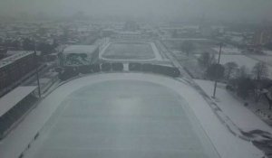 La neige recouvre les rues de Roubaix