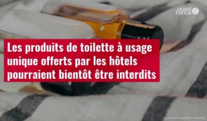 VIDÉO. Les produits de toilette à usage unique offerts par les hôtels pourraient bientôt être interdits
