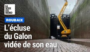 Roubaix : plongée dans l’écluse du Galon d’eau vidée de son eau