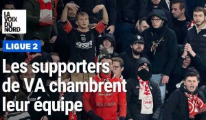 Football: les supporters de Valenciennes chambrent leur équipe lors de la défaite face à Dunkerque (0-1)