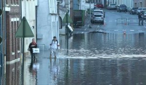 Intempéries dans le Pas-de-Calais : rues inondées à Montreuil-sur-Mer