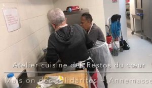 Atelier cuisine aux Restos du cœur à Annemasse