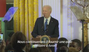 Biden réaffirme l'aide militaire à Israël "jusqu'à ce que nous nous débarrassions du Hamas"