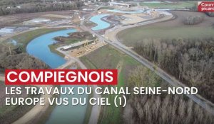 Les travaux du canal à grand gabarit Seine Nord Europe vus du ciel (1)