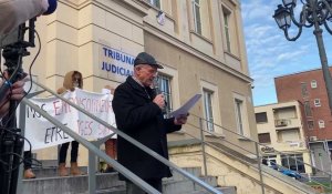 Dunkerque : manifestation de victimes de l'amiante devant le tribunal