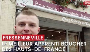 Le meilleur apprenti boucher des Hauts-de-France travaille à Fressenneville