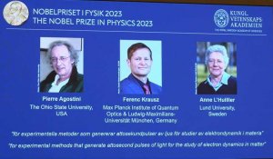 Le Nobel de physique pour trois spécialistes du déplacement des électrons