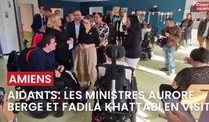 Les ministres Aurore Bergé et Fadila Khattabi, en visite dans les locaux de LADAPT à Amiens