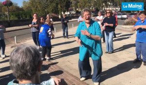 VIDÉO. "On lève les bras et on y va !" : à La Flèche, les aînés dansent devant la mairie