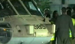 L'otage franco-israélienne Mia Shem arrive par hélicoptère à l'hôpital