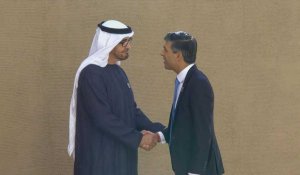 Le Premier ministre britannique Rishi Sunak arrive à la COP28 à Dubaï