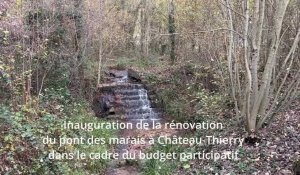 inauguration de la rénovation du pont des marais à Château-Thierry dans le cadre du budget participatif
