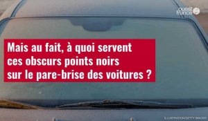 VIDÉO. Mais au fait, à quoi servent ces obscurs points noirs sur le pare-brise des voiture