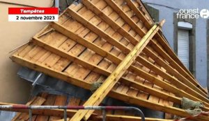 VIDÉO. Une toiture qui s’est envolée avec la tempête Ciaran s’effondre sur sa voiture à Vannes