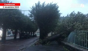 VIDÉO. Tempête Ciaran : Coutances se réveille sous les forts coups de vent et la pluie